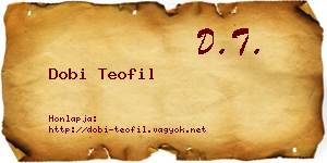 Dobi Teofil névjegykártya